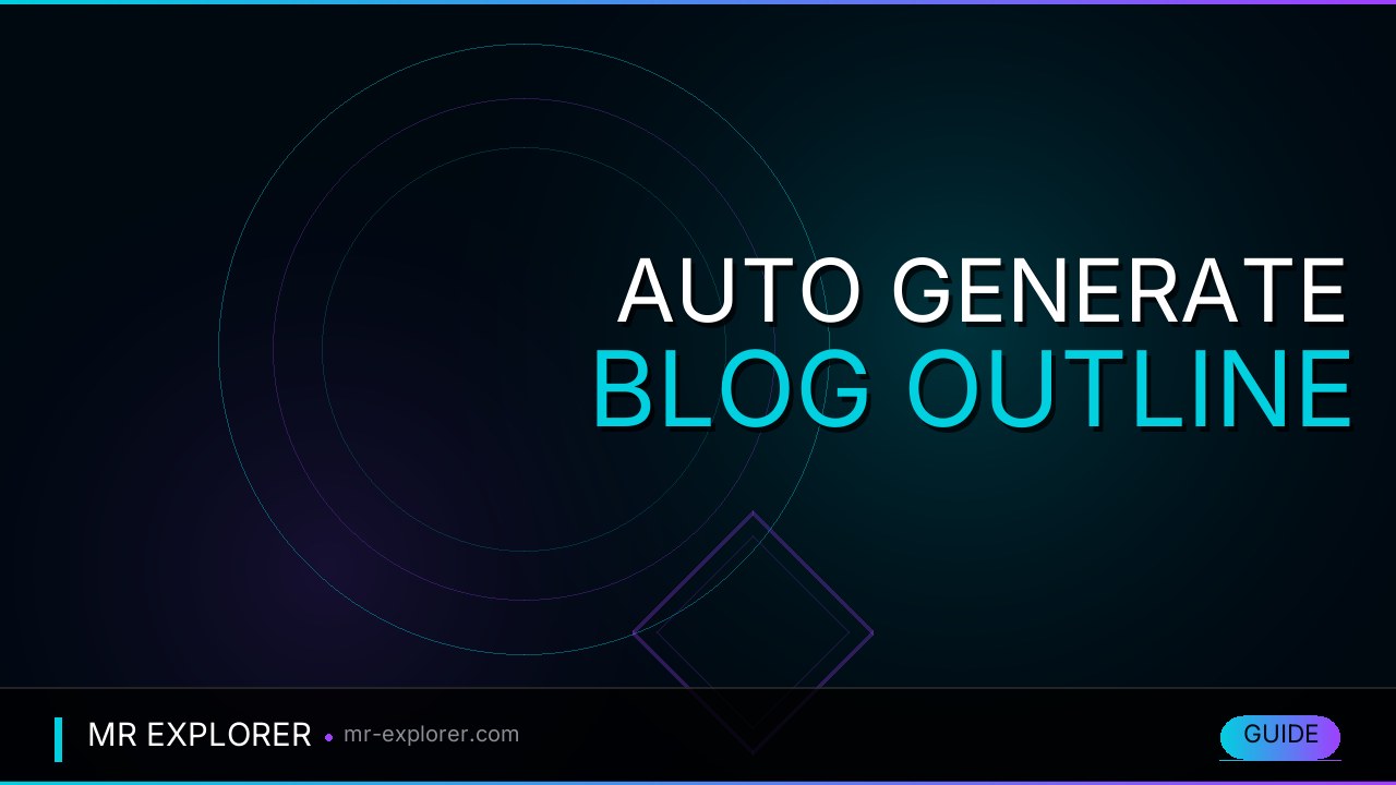Auto Generate Blog Outline from Video: YouTube to Blog AI Workflow